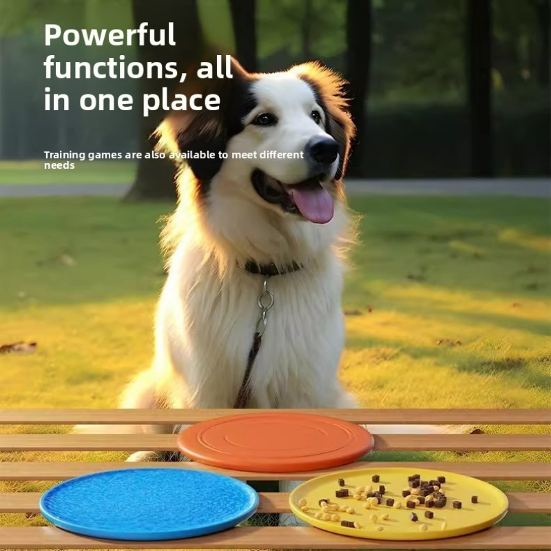 Flying Disc Dog Training Toy - Juguete frisbee masticable y duradero para