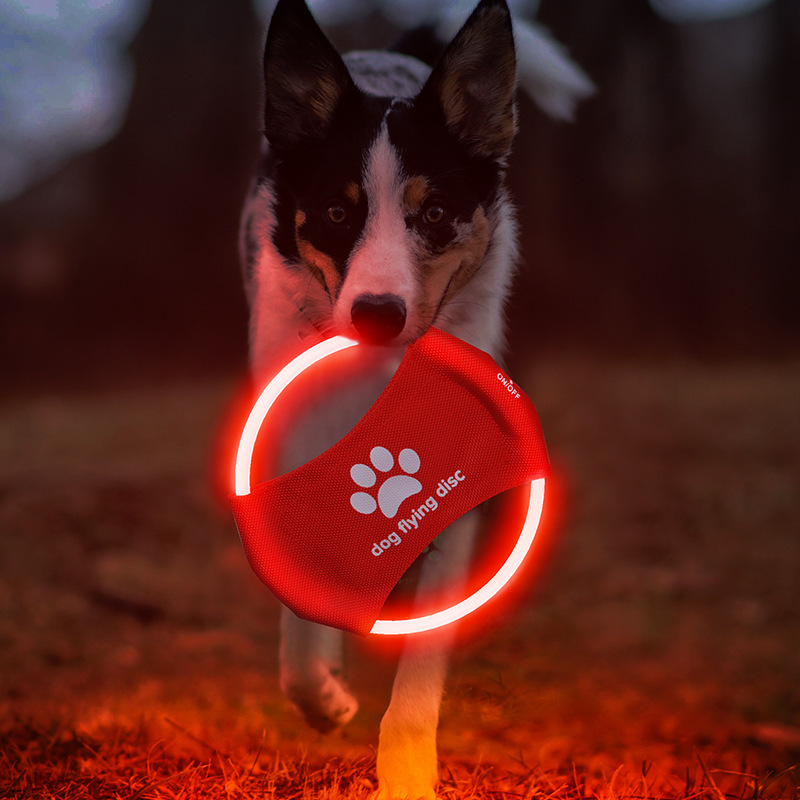 Disco volador LED para perros, - Flying Disc Dog Training Toy reseña y precio