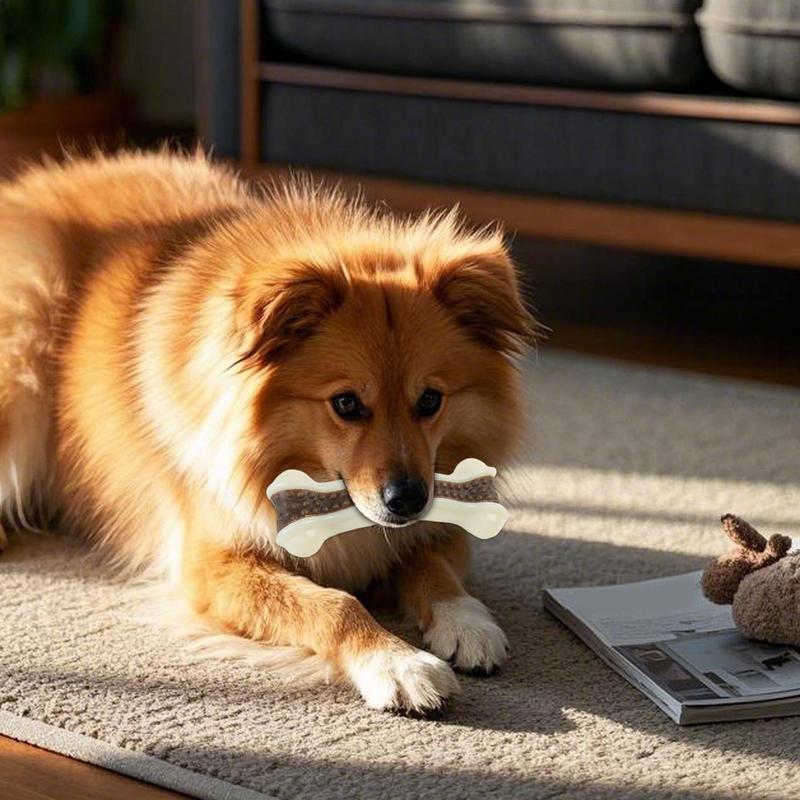 Juguete interactivo para hueso - Teeth Cleaning Dog Chew Bone reseña y precio