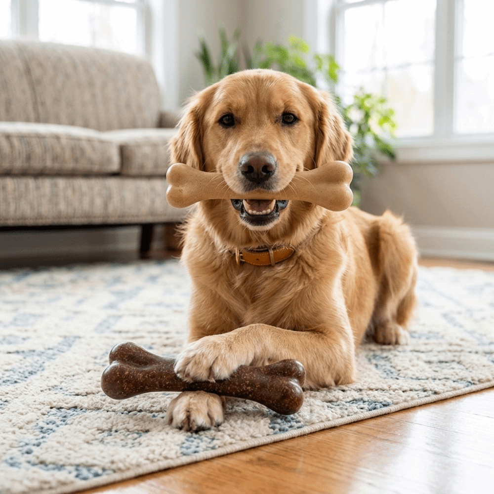 Juguete Masticable con Forma d - Teeth Cleaning Dog Chew Bone reseña y precio