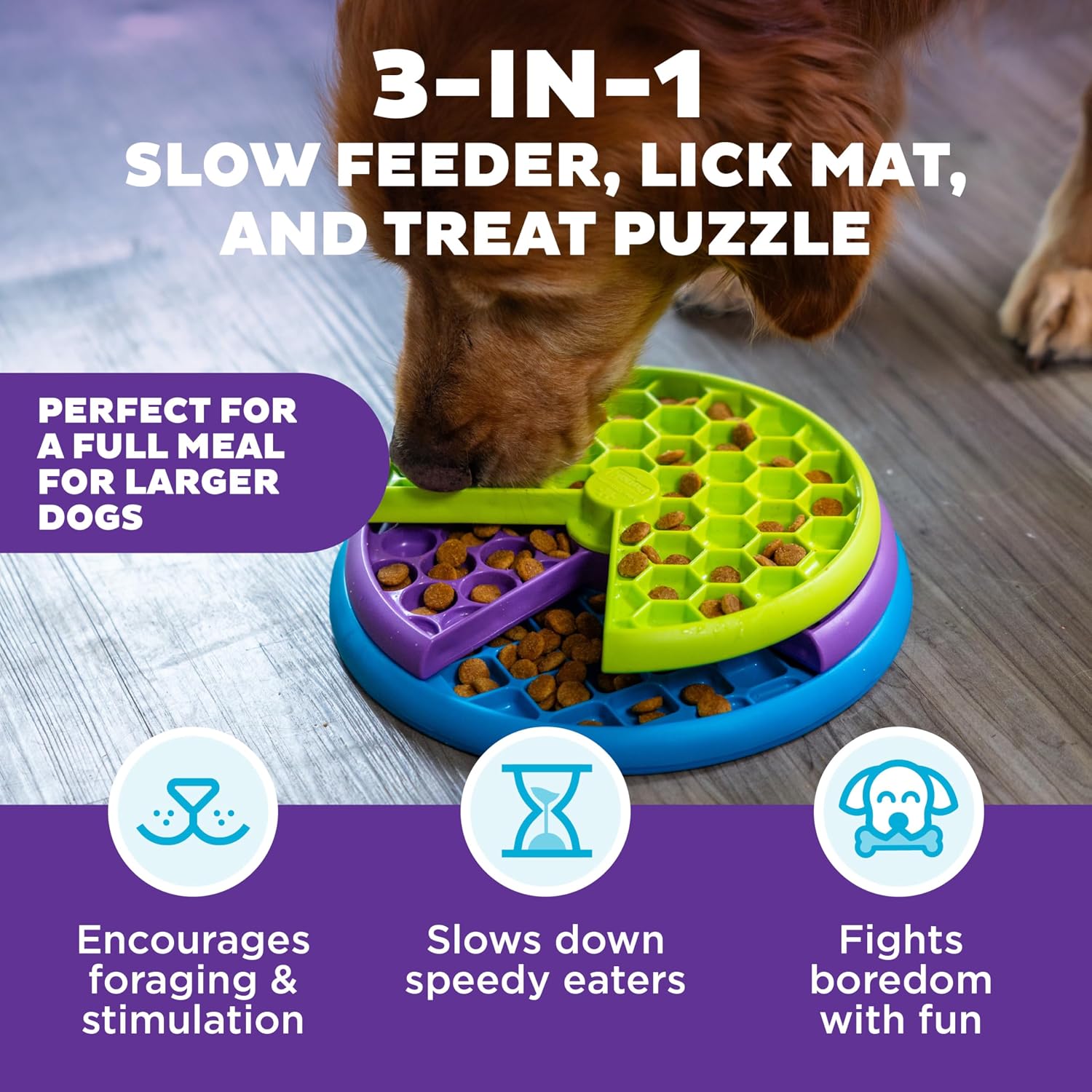 Juguete de rompecabezas 3 en 1 - Dog Puzzle Feeder Toy reseña y precio
