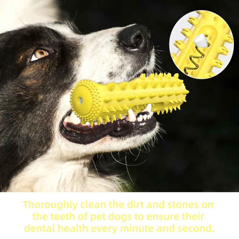 Barrita masticable dental 3 en - Interactive Squeaky Plush Dog Toy reseña y precio